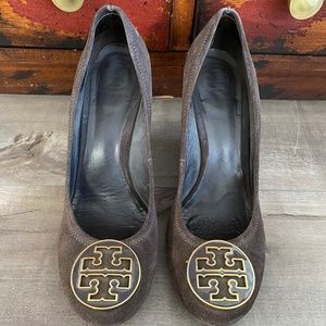 Tory Burch Chocolate Pumps Size 10